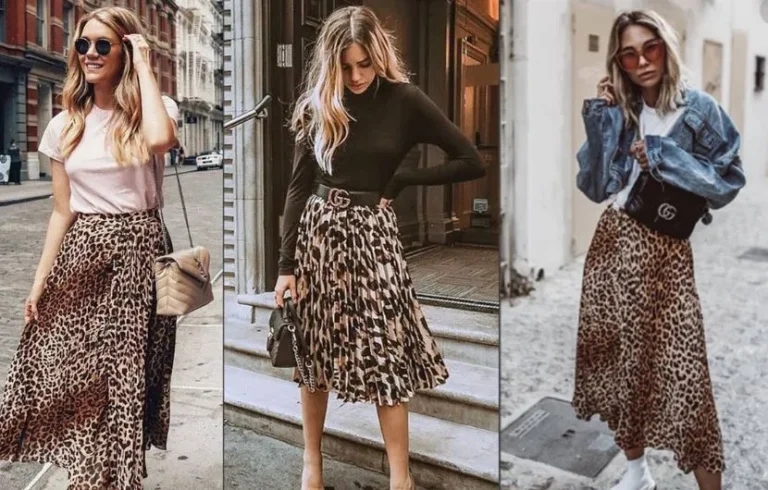 Cómo combinar falda animal print larga